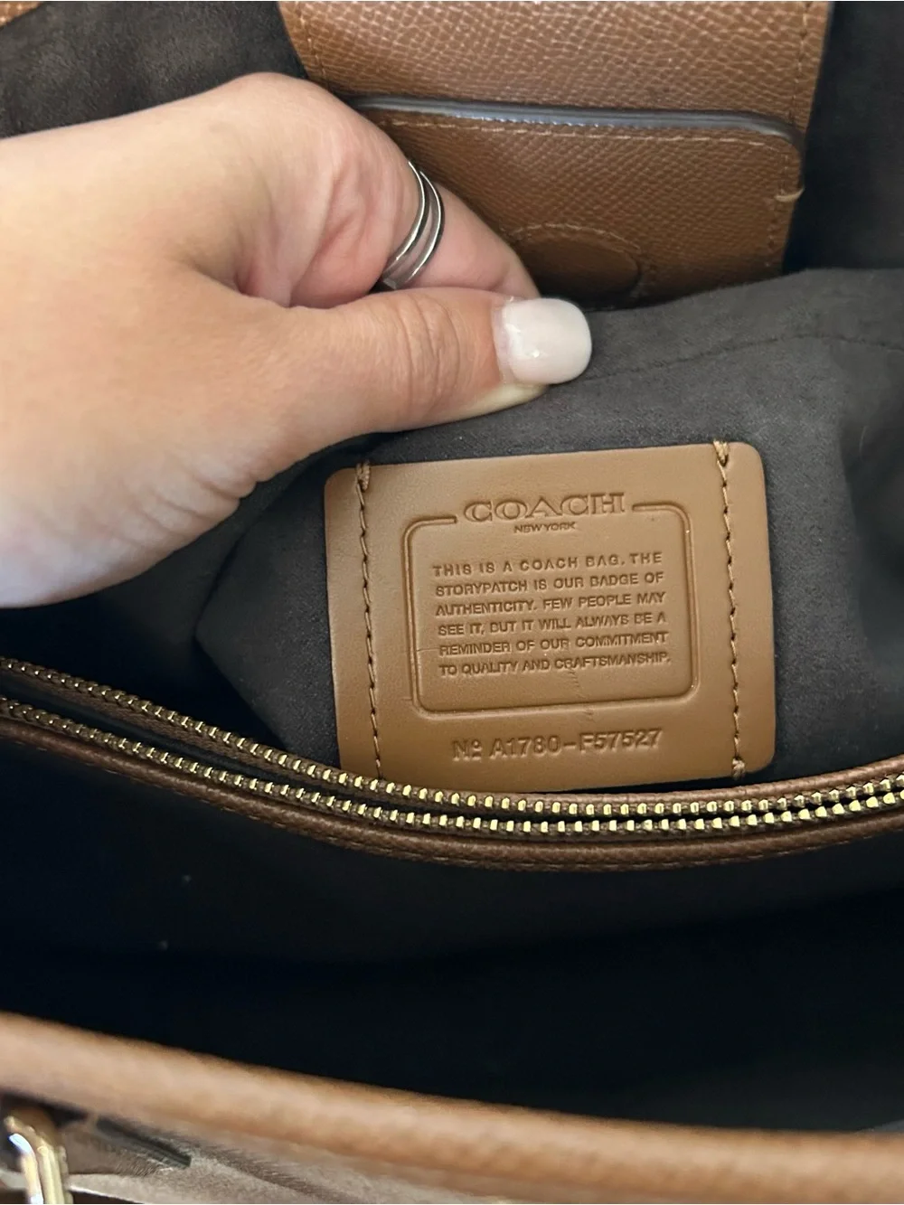 Coach Carryall Leather Satchel brown